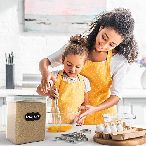 Simply Gourmet Airtight Flour and Sugar Containers with Lids – 3 Piece Kitchen Pantry Organization Set, BPA-Free Clear Plastic, Stackable Canisters for Baking Ingredients, Rice, Snacks, Cereal - Image 5