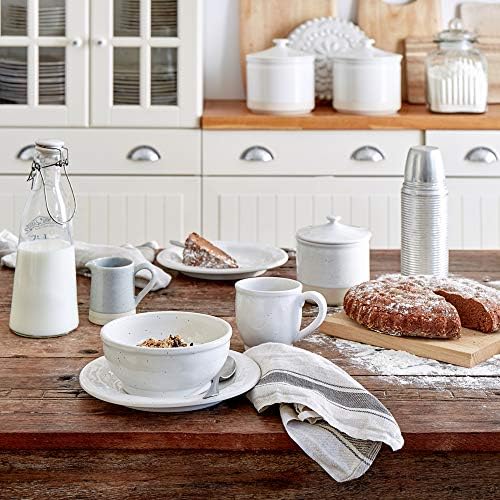 Casafina Ceramic Stoneware 49 oz. Canister - Fattoria Collection, White | Microwave & Dishwasher Safe Dinnerware | Food Safe Glazing | Restaurant Quality Serveware - Image 5