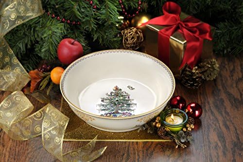 Christmas Tree Gold Serving Bowl - Image 2
