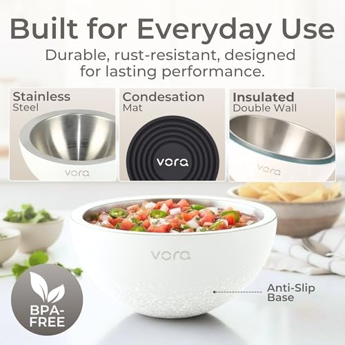 18oz White Stainless Steel Dip Chiller Bowl (1 Pack) - Image 3