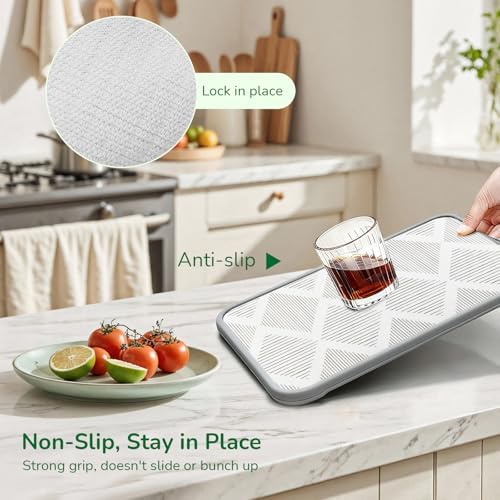 Shelf Drawer Liners for Kitchen Cabinets Non-Adhesive Gray 18In x 30FT - Image 2
