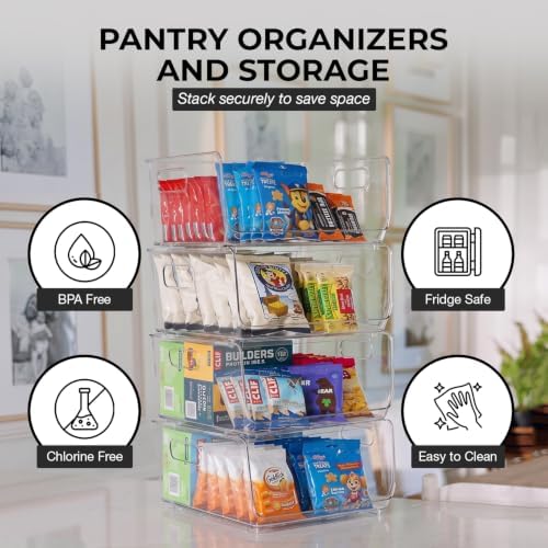 ClearSpace Stackable Storage Bins, Front Pantry Organizer, Large, 2 Pack - Image 4