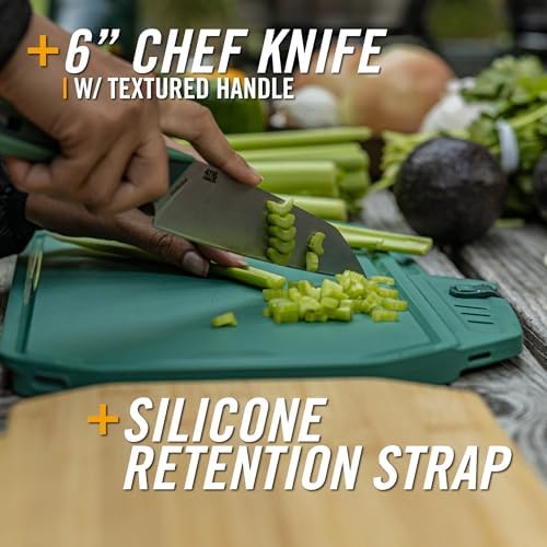 Gerber Gear ComplEAT Cutting Board Set - Cutting Board Kit with Polypropylene & Bamboo Cutting Boards - Features Paring Knife & Chef's Knife for camping picnics and outdoors - Image 5