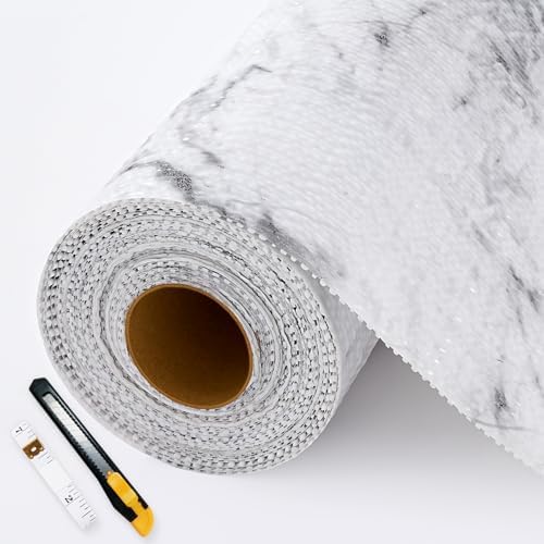 Shelf Liners for Kitchen Cabinets Non-Adhesive Non-Slip 12in x 20FT by Fzzcvo