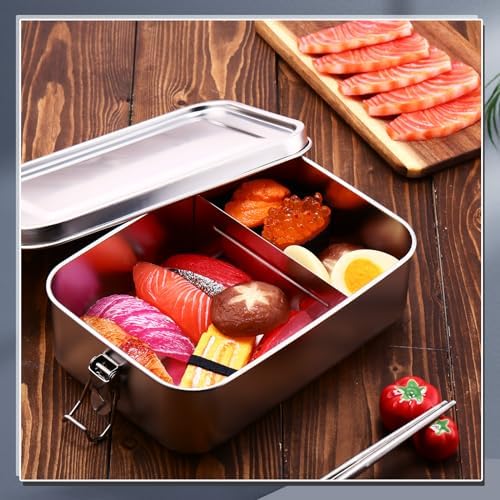 Umigy Stainless Steel Food Containers, 1400ml, Divider, 4 Pcs - Image 5
