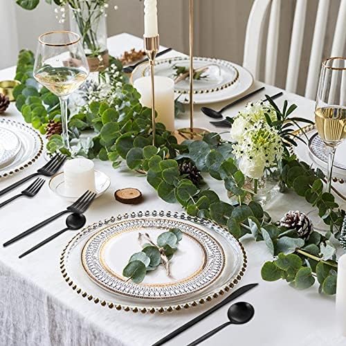 Matte Black Silverware Set, VANVRO 40-Piece Stainless Steel Flatware Set, Satin Finish tableware Cutlery Set, Service for 8, Home and Restaurant, Dishwasher Safe - Image 6