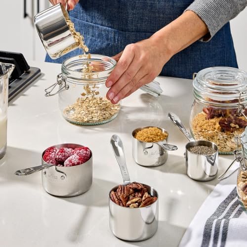 All-Clad Stainless Steel 5-Piece Measuring Cup Set, Kitchen Tools, 5 piece - Image 5