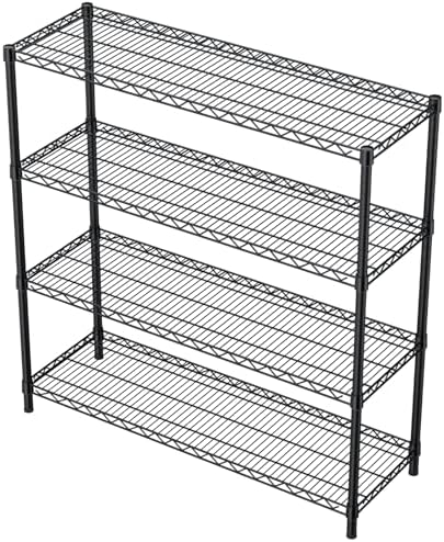 Golpart 4Tier Adjustable Storage Shelves Metal Wire Shelving Standing Shelf - Image 4