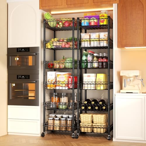 SINGAYE 6 Tier Shelf Wire Shelving Adjustable Storage Shelves Basket Rack - Image 2