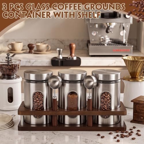 Suclain Coffee Ground Containers with Shelf,35oz,Classic Style,9.9 x 4.9'' - Image 5