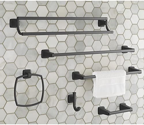 American Standard 7353024.243 24-Inch Towel Bar, Matte Black - Image 3