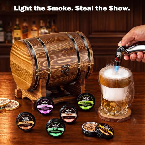 INSISART Whiskey Smoker Kit, Old fashioned Smoker Kit with Barrel,Charred - Image 2