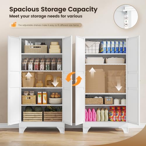 Yizosh Metal Pantry Cabinet Kitchen Pantry - Image 5