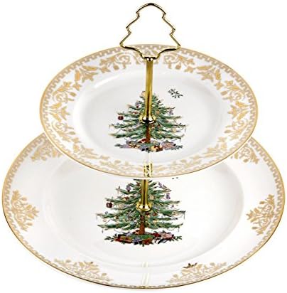 Christmas Tree Gold Cake Stand by Spode