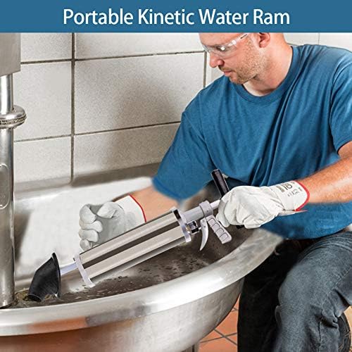 Portable High Pressure Kinetic Toilet Plunger for Shower Kitchen Clogs Grey - Image 5