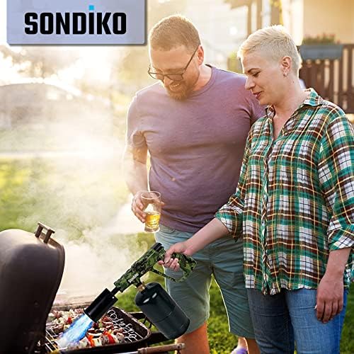 Sondiko Propane Torch Head - Powerful Kitchen Torch for Cooking, BBQ, and Steak Searing - Sous Vide - Charcoal Lighter and Welding Torch - Perfect Campfire Starter(Propane Tank Not Included) - Image 6