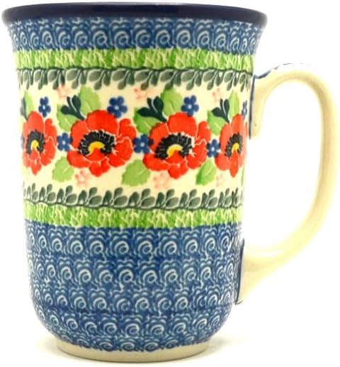 Polish Pottery Mug - 16 oz. Bistro - Danish Garden by Polish+Pottery+Gallery