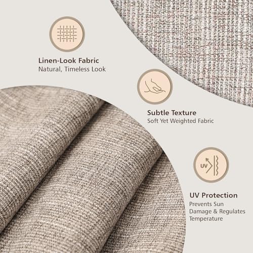 Aimnid Custom Cordless Roman Shades for Windows, Blackout Light Filtering Roman Blinds, Room Darkening Privacy Fabric Roman Window Shades for Home Living Room, Bedroom, French Doors, Sand - Image 2