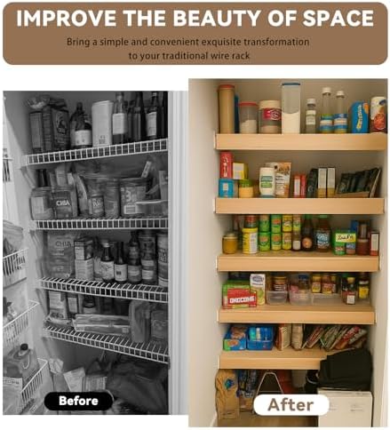 5 Pack 46x12in Wire Shelf Cover for Pantry, Closet, Kitchen – Waterproof PVC Wood-Look Wire Rack Covers for Shelves, Multiple No-Tool Installation - Image 6