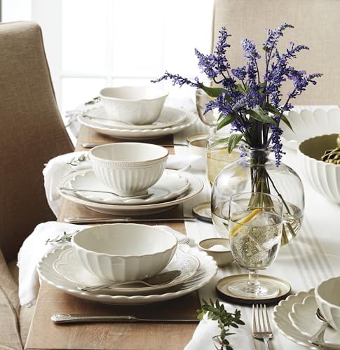 Lenox French Perle Scallop White Dinnerware Set with Accent Plates - Image 5