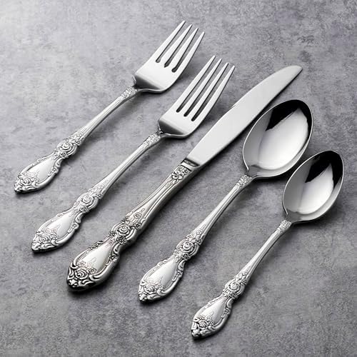 Oneida Wordsworth 45-Piece 18/0 Silverware Set for 8, Flatware - Image 6