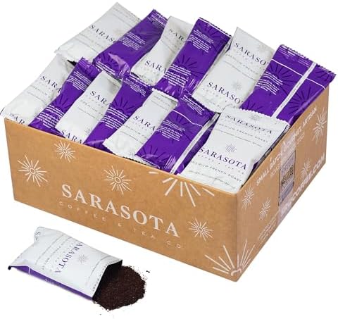 Coffee Packets – Dark French Roast Ground, 2.5oz Extra-Strong Pre-Measured Packs for 12-Cup Drip Brewers, Bulk Single-Pot Fractional Bags, 36 Count | Sarasota Coffee by SarasotaCoffeeTeaCo