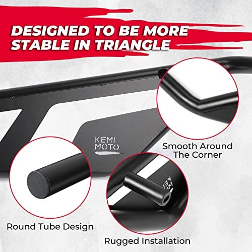 KEMIMOTO Nerf Bars Rock Sliders, Heavy Duty Black Tree Kickers Side Bumpers - Image 3