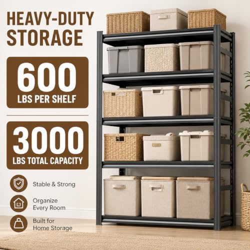 Metal Book Shelf Adjustable Heavy Duty Bookshelf with Tool-Free Assembly - Image 7