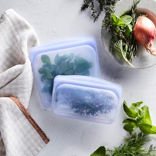Stasher Premium Reusable Silicone Food Storage Bags, 4-Pack, Multicolor - Image 3