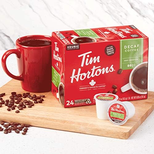 Tim Hortons Decaf Medium Roast Coffee, Single-Serve K-Cup Pods Compatible with Keurig Brewers, 96ct K-Cups, Red 24 Count (Pack of 4) - Image 6