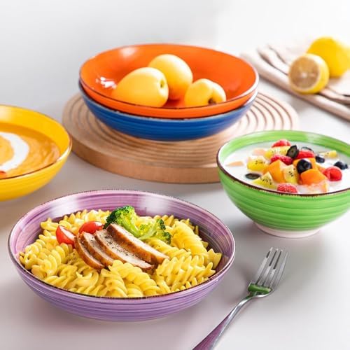 vancasso Bonita Dinnerware Sets, 24 Pieces Multicolor Stoneware Dinner Set - Image 6