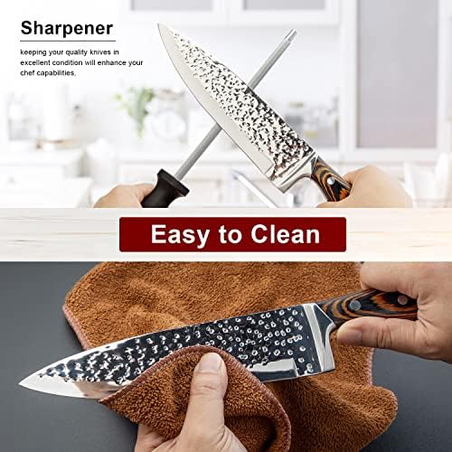 15 Pieces Kitchen Knife Set with Block and Sharpener - Image 4