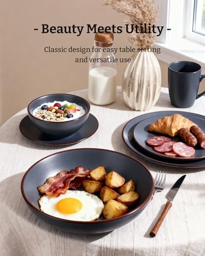 Famiware Venus Dinnerware Sets with Mugs, Ceramic Plates and Bowls for 6 - Image 3