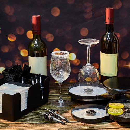 Mifoci Plastic Bar Caddy & 3 Tier Glass Rimmer Set, Bar Accessories - Image 5