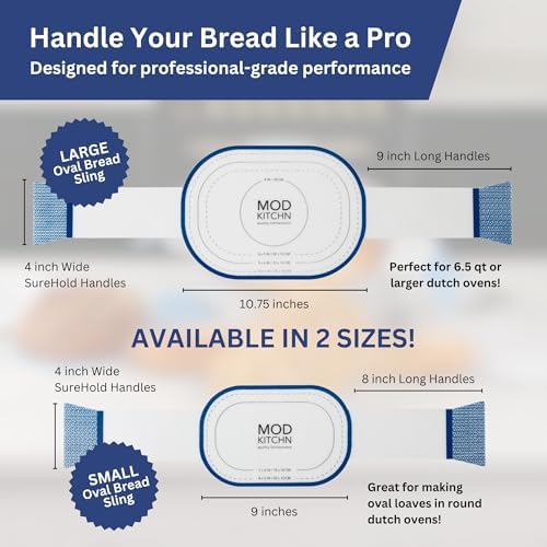 2-Pack Round, Large Oval and Small Oval Silicone Bread Sling Bundle - Image 5