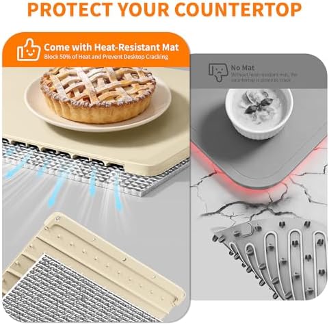 Warming Mat for Food with Heat Resistant Pad for Family Dinner, 35.8"x15.0" - Image 2
