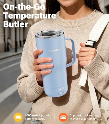 Supsonic Heated Coffee Mug, 20oz Electric Temperature Control Cup (S3) - Image 4
