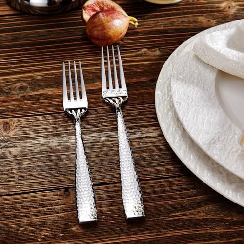 KEAWELL Premium Louis Hammered 20/45/65-Piece Silverware Set (20) - Image 2