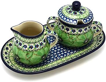 Polish Pottery Cream & Sugar Set - Unikat Signature U408A by Polish+Pottery+Gallery