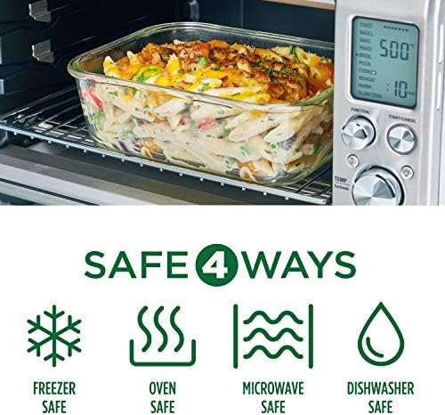 LOCK & LOCK Purely Better Glass Food Storage Container Set, 6 Piece, Clear - Image 5