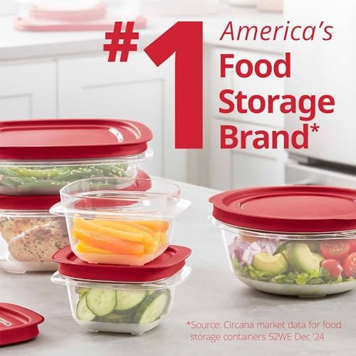 Rubbermaid 7.81- and 14.66-Cup EasyStore Square Containers, Food Storage Containers with Lids, 4-Piece (Pack of 2) - Image 5