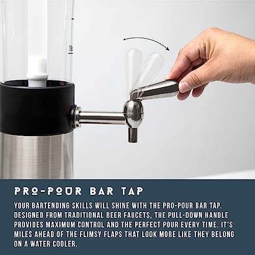 Hammer + Axe Beverage Dispenser – 88 oz Party Drink Dispenser with Ice Tube & Tap| Drink Fountain for Beer, Water, Iced Tea| Mimosa Tower| Margarita Tower| BBQ & Tailgate Essential| Home Bar Accessory - Image 4