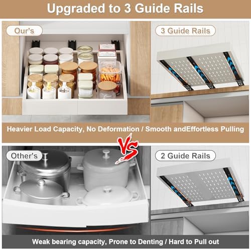 Fokyfok Pull out Cabinet Organizer,15"-21"W,17"-24"D,Expandable,Adhesive - Image 5