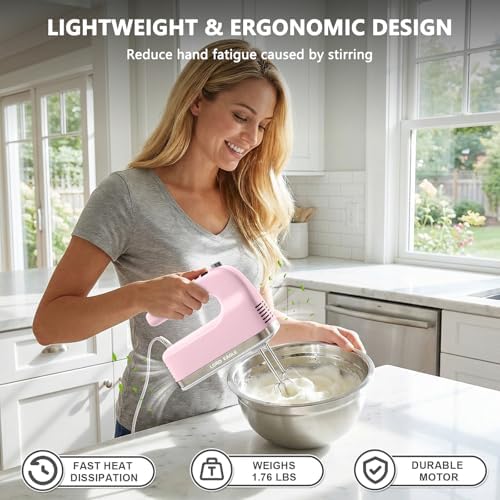 Lord Eagle 9-Speed Digital Hand Mixer Electric Handheld, 500W DC Motor - Image 6