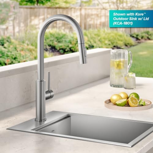 KRAUS Oletto Outdoor Kitchen Faucet T-316 Marine Grade Stainless Steel - Image 4