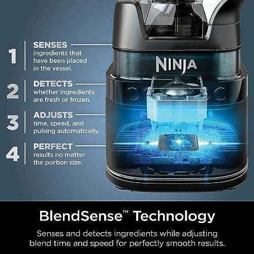 Ninja Detect Blender with Cups, BlendSense Tech, 72oz, 1800PW, Black, TB301 - Image 3