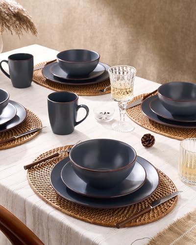 Famiware Venus Dinnerware Sets with Mugs, Ceramic Plates and Bowls for 6 - Image 2