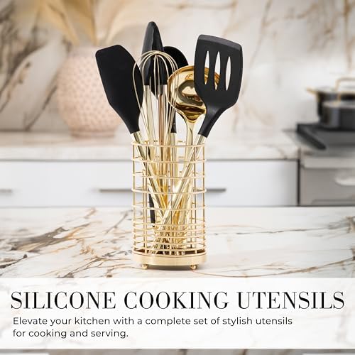 Styled Settings Black and Gold Kitchen Utensils Set, 23-Piece - Image 5