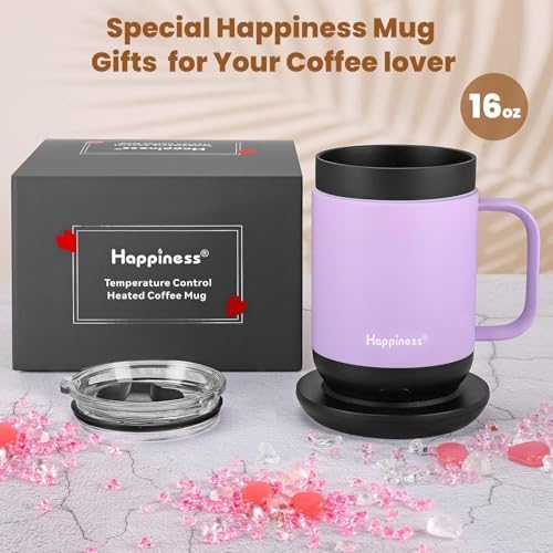 Happiness Self-Heating Coffee Mug,16oz Temperature Control Smart Cup - Image 4