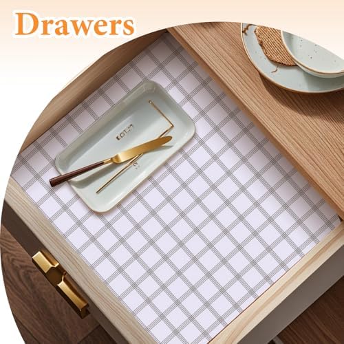 Shelf Liner for Kitchen Cabinets Non Adhesive Drawer Liner Non-Slip - Image 2